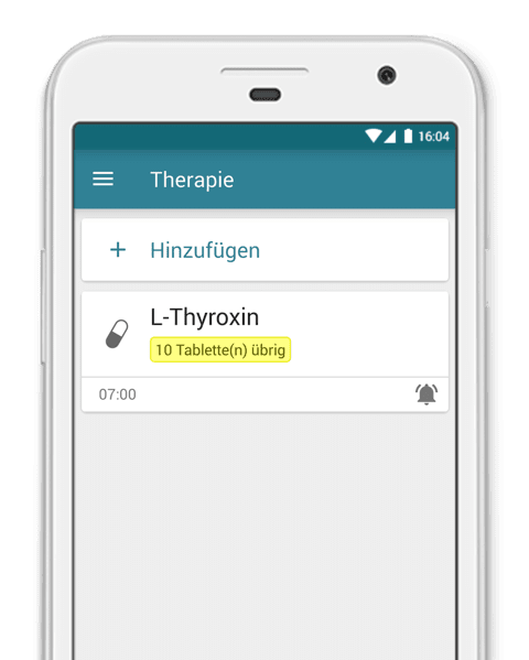 MyTherapy App erfasst Hashimoto Symptome