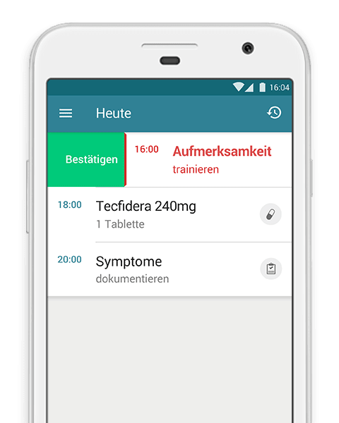 MyTherapy Aufgabenliste für Menschen mit MS