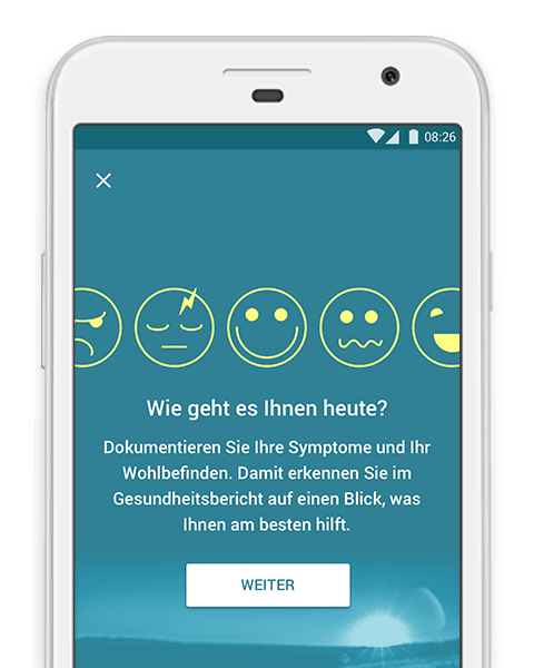 Rheuma Symptomtagebuch App Screenshot