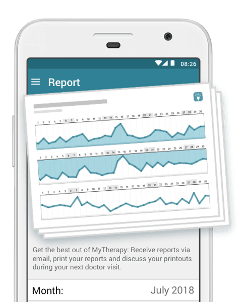 mytherapy health report for alzheimers care