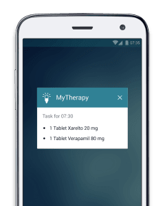 Phone screen displaying medication reminder