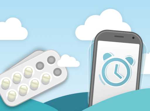 MyTherapy medication reminder and health tracker app alarm clock graphic