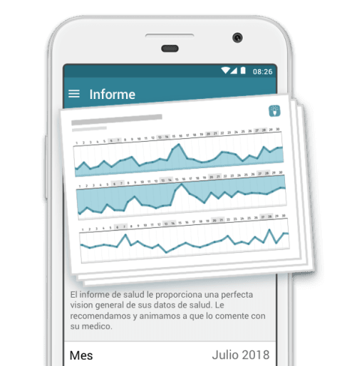 Screenshot del recordatorio de medicamentos MyTherapy